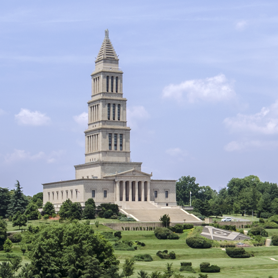 Exterior of the George Washington Masonic National Memorial in Alexandria, Virginia