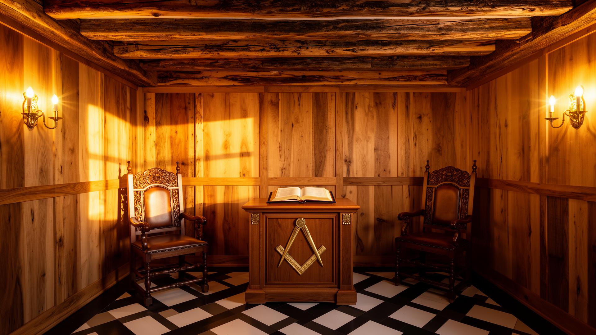 Interior of Clemmons Masonic Lodge